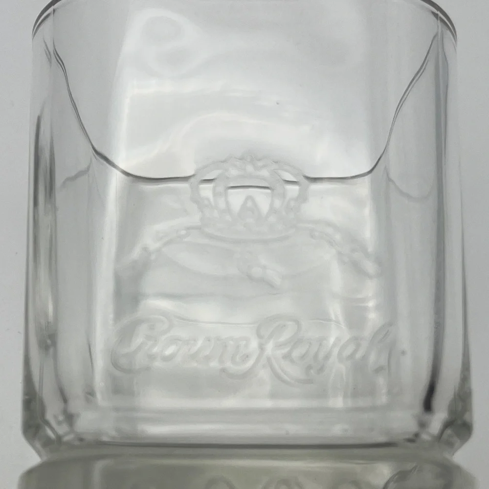 Vtg Crown Royal Millenium Glass Tumblers Set (2)